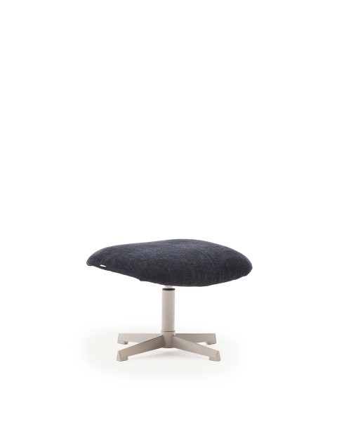 Teryl Пуф из шенилла синего цвета с серым металлом от интернет-магазина IDODOM.RU