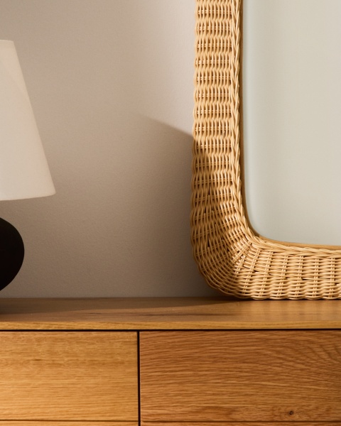 Зеркало из ротанга Zilna 58 x 79 см от интернет-магазина IDODOM.RU