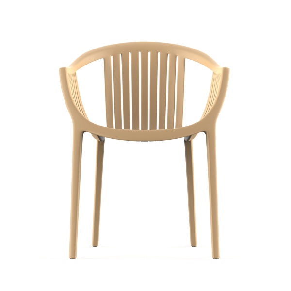 Стул  с подлокотниками EPOS, пластик бежевый от интернет-магазина IDODOM.RU