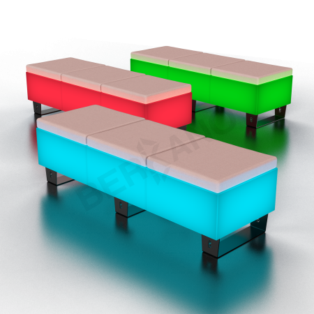 Скамейка Brick 180 Snow White RGB, Cappuccino