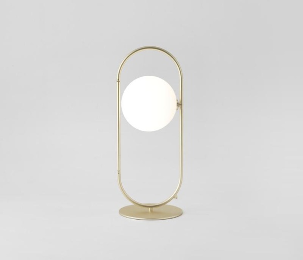 Настольная лампа Abbacus латунь/опаловое стекло от интернет-магазина IDODOM.RU