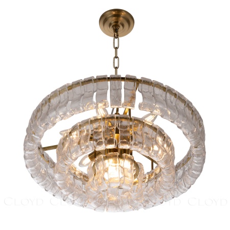 Люстра Cloyd NAMASTE C9 / Ø60 см - латунь - прозрачн.стекло (арт.11686) от интернет-магазина IDODOM.RU