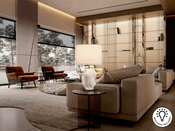 Kaos Настольная лампа 1L белая керамика от интернет-магазина IDODOM.RU