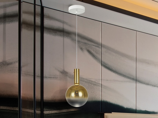 Подвесной светильник Matices 1L белый-золотой от интернет-магазина IDODOM.RU