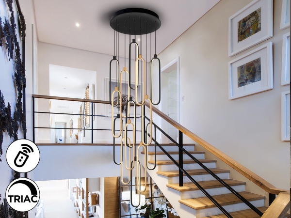 Colette Люстра 14L черный/розовое золото от интернет-магазина IDODOM.RU