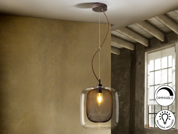 Подвесной светильник Fox 1L шоколадный большой от интернет-магазина IDODOM.RU