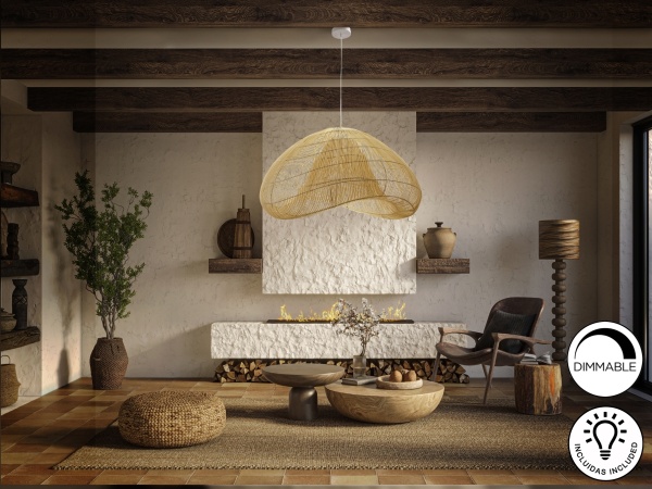 Подвесной светильник Sabah из натурального ротанга 100CM от интернет-магазина IDODOM.RU