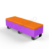 Скамейка Brick 180 Deep Violet, Orange