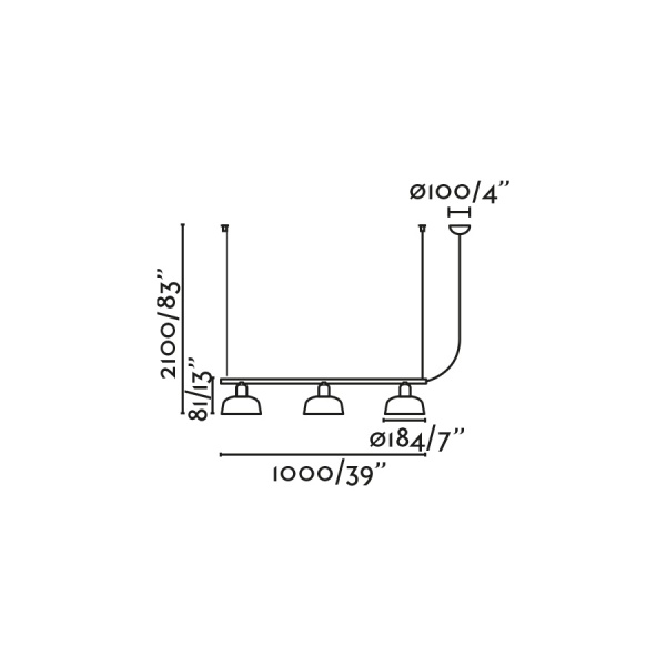 Подвесной светильник Tatawin LINEAL S черного цвета от интернет-магазина IDODOM.RU