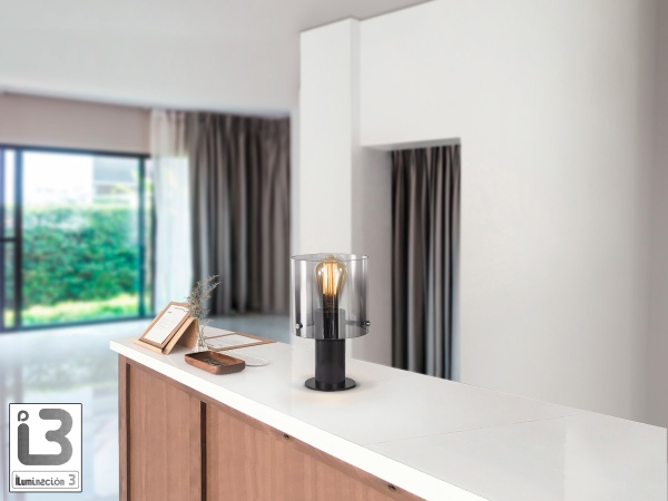 Настольная лампа Venize 1L черный/дымчатый от интернет-магазина IDODOM.RU