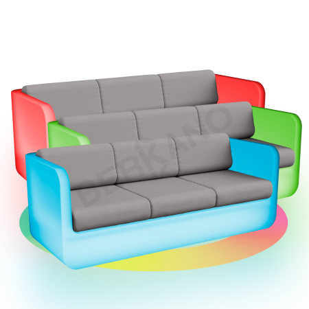 Диван Grace с подушками Snow White RGB, Graphite