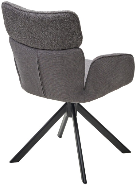 Стул с подлокотниками Trio ткань комби серый, поворотно-возвратный механизм  360 градусов от интернет-магазина IDODOM.RU