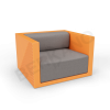 Кресло Fame с подушкой Orange, Graphite