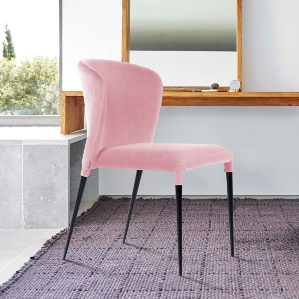 Стул Albert (Альберт), бархат пудровый 15 от интернет-магазина IDODOM.RU
