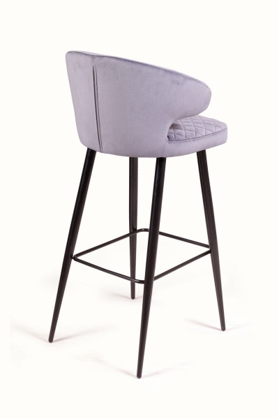 Стул барный Richard ромб, бархат серый 27 от интернет-магазина IDODOM.RU
