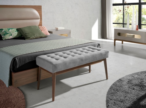 Банкетка 5107/WD1404 с обивкой из темно-серой ткани от интернет-магазина IDODOM.RU