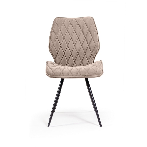Стул Flash ромб, бархат пепельно-бежевый 25 от интернет-магазина IDODOM.RU