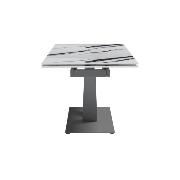 Стол раскладной Malibu (140+40+40), керамика глянцевая Panda White от интернет-магазина IDODOM.RU