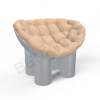 Кресло SLON Concrete Gray, Sand