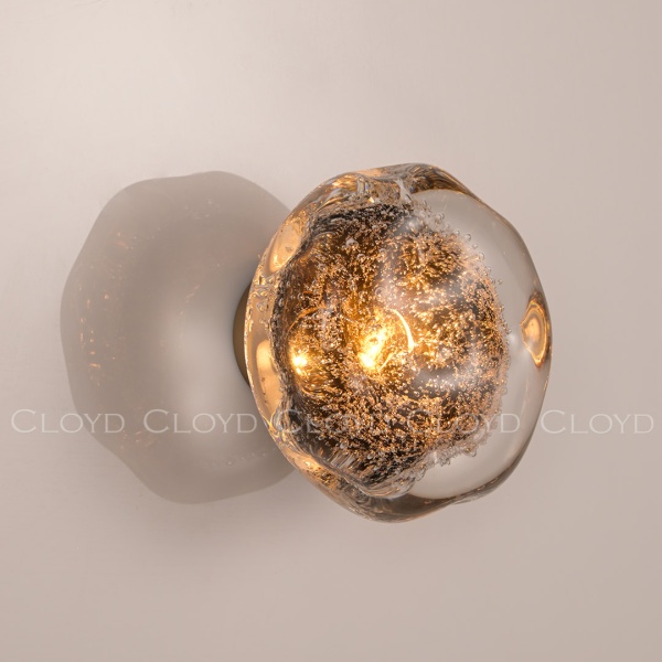 Бра Cloyd VOCAL W1 / латунь - коричнев. стекло (арт.20367) от интернет-магазина IDODOM.RU