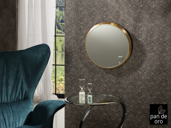 Зеркало круглое Aries 44Ø золото от интернет-магазина IDODOM.RU