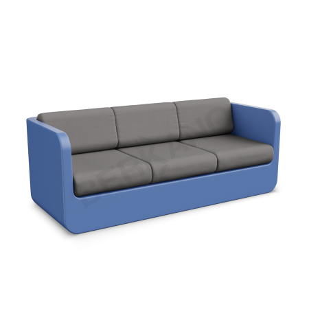 Диван Grace с подушками Wave Blue, Graphite