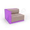Диван угловой Fame с подушкой Deep Violet, Cappuccino