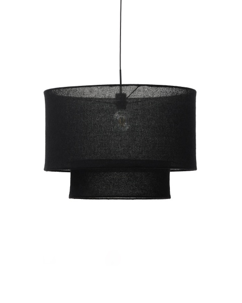 Льняной абажур Mariela с черной отделкой Ø 60 от интернет-магазина IDODOM.RU