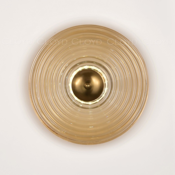 Бра Cloyd MINUTE W1 / Ø30 см - латунь - коньячн. стекло (арт.20384) от интернет-магазина IDODOM.RU