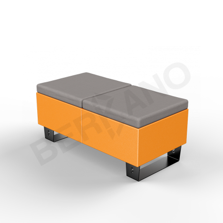 Скамейка Brick 120 Orange, Graphite