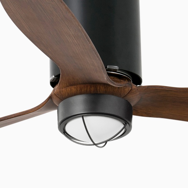 Потолочный вентилятор Mini Tube Fan мат. черный / деревянный от интернет-магазина IDODOM.RU