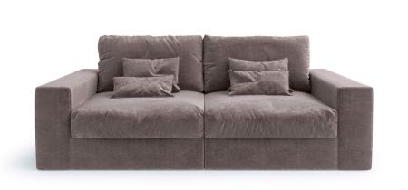 Диван Элизиум прямой двухместный - Оксфорд искусственная замша