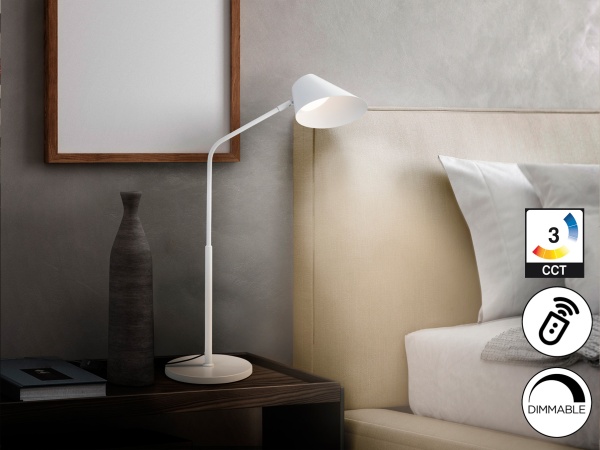 Esino Настольная лампа1L белая от интернет-магазина IDODOM.RU