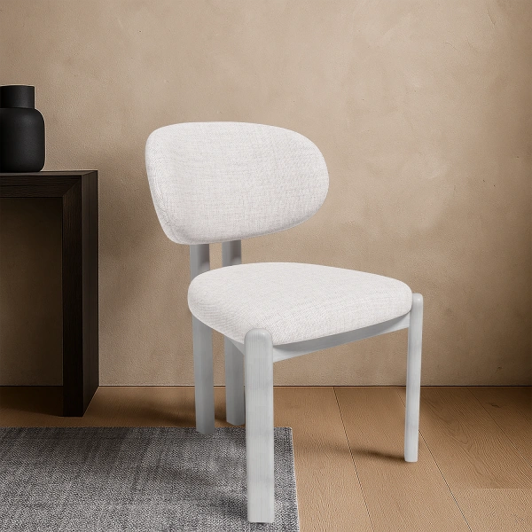 Стул Galloti, бук белый, рогожка wellton 000 от интернет-магазина IDODOM.RU