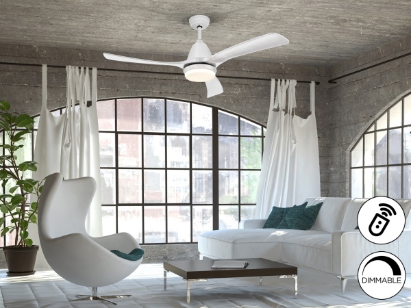 Aspas Потолочный вентилятор с освещением белый DIM от интернет-магазина IDODOM.RU