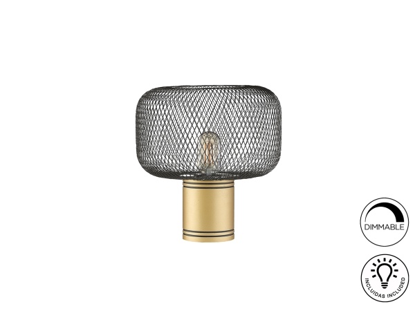 Настольная лампа Osiris 1L черно-золотая от интернет-магазина IDODOM.RU