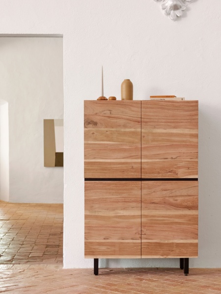 Uxue Буфет из массива акации с натуральной отделкой 100 x 155 см от интернет-магазина IDODOM.RU