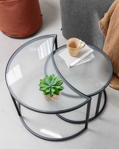 Набор из 2 приставных столиков Bast Ø 65 cm / Ø 47 cm от интернет-магазина IDODOM.RU