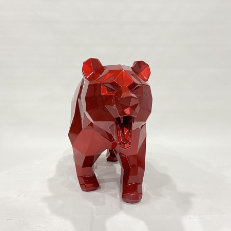 Медведь из углеродистой  стали. Финиш: Окрашивание по каталогу цветов Rall. Цвет: Красный. от интернет-магазина IDODOM.RU