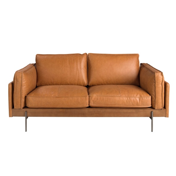 2-местный диван 6272 из коричневой кожи от интернет-магазина IDODOM.RU