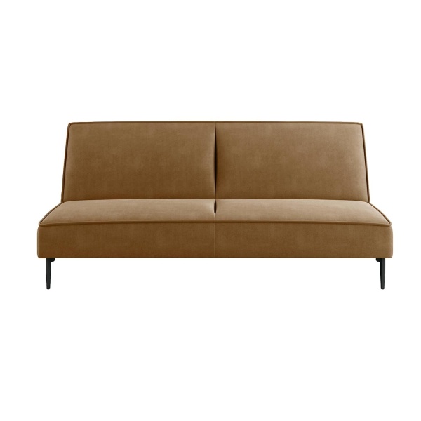 Este диван-кровать трехместный, прямой, без подлокотников, велюр коричневый Velutto 23 от интернет-магазина IDODOM.RU
