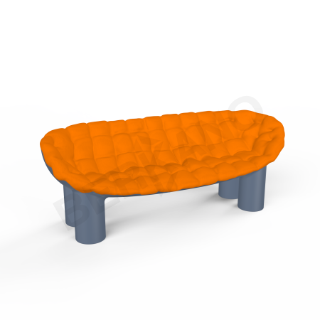 Диван SLON Wave Blue, Orange