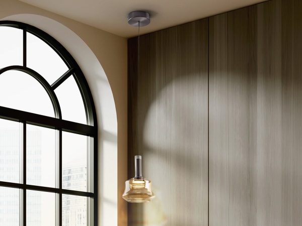 Подвесной светильник Scarlet 1L янтарный от интернет-магазина IDODOM.RU