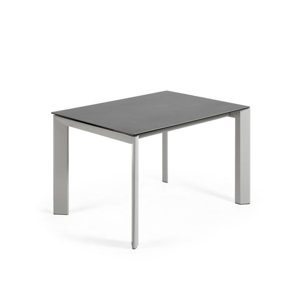 Стол Atta 120 (180) x80 серый керамический Vulcano Roca от интернет-магазина IDODOM.RU