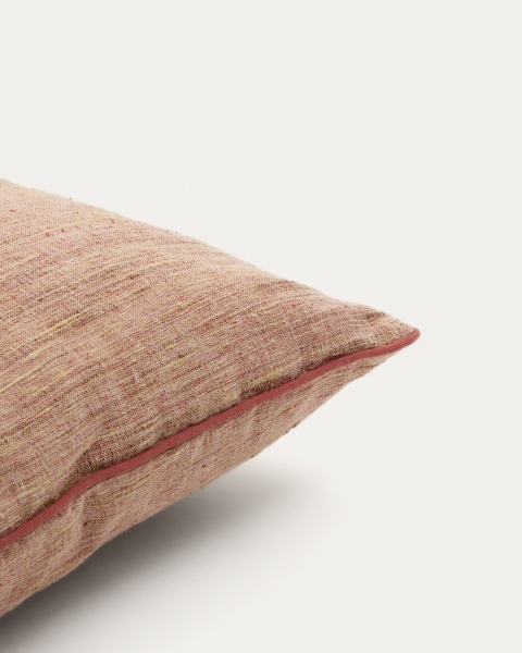 Чехол на подушку Aleos розовый из меланжевой ткани с контрастной отделкой 45 x 45 см от интернет-магазина IDODOM.RU