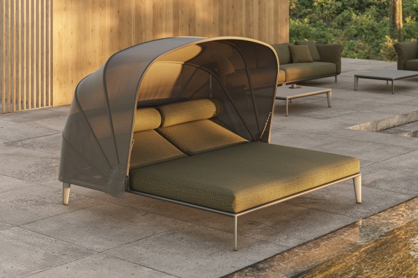 Уличный двойной шезлонг Pasadena с солнцезащитным козырьком от интернет-магазина IDODOM.RU