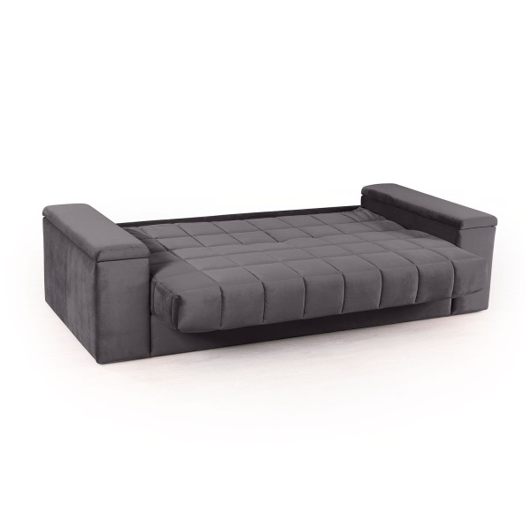 Верона диван-кровать прямой, велюр серый от интернет-магазина IDODOM.RU