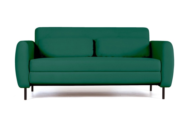 Siena диван-кровать прямой с подлокотниками, бархат зеленый 19 от интернет-магазина IDODOM.RU