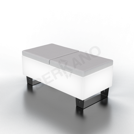 Скамейка Brick 120 Snow White Light, Gray