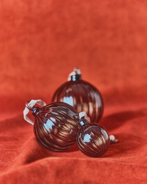 Набор из 2 шаров Oranel из переработанного коричневого стекла диаметром 9,5 см от интернет-магазина IDODOM.RU